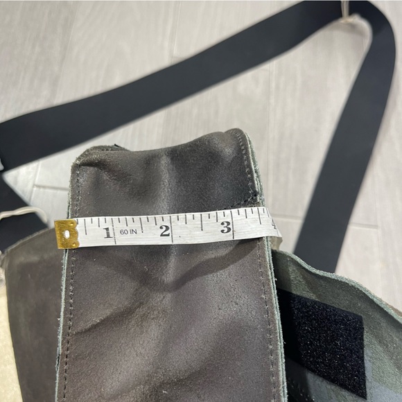 NWT J.FOLD Men’s Messenger Bag SHOULDERED Brown Leather Crossbody White Stripe - Picture 15 of 16